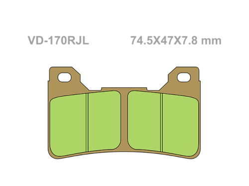 VESRAH Тормозные колодки  VD-170RJL  (301) фото в интернет-магазине FrontFlip.Ru